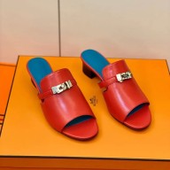 hermes heel 3cm calfskin Candy sandal rouge corazon