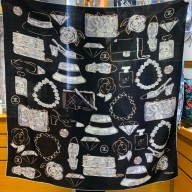 chanel square silk scarf 11 2024 fall winter