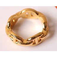 Hermes Chaine D'Ancre Enchainee Ring Gold