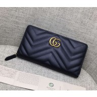 Gucci GG Marmont zip around wallet  443123 black
