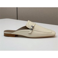 HERMES Groupie mule in leather white 2023