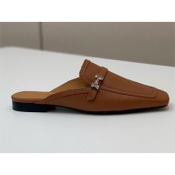 HERMES Groupie mule in leather brown 2023