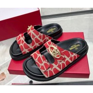 Valentino Garavani Toile Iconographe mules red/beige 2025 