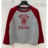 Prada Women's Red Cashmere Crew-Neck Jumper 2025
