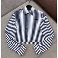 MIU MIU STRIPE SHIRT IVORY/BLUE MK1905 2025