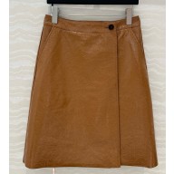 Miu Miu Naplak wraparound skirt Cognac  MPD802 2025 