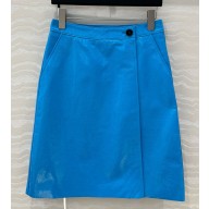 Miu Miu Naplak wraparound skirt Sea Blue MPD802 2025 