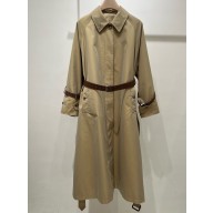 Prada Double-breasted cotton twill trench coat Cord P654RK 2025