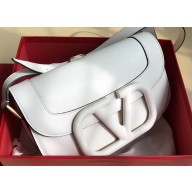 Valentino Supervee Calfskin Crossbody Large Bag White 2020