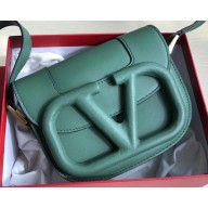 Valentino Supervee Calfskin Crossbody Small Bag Green 2020