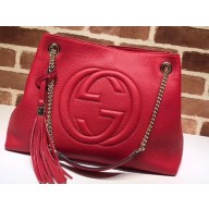 Gucci Soho Tassel Leather Shoulder Bag 308982 Red