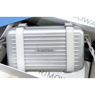 Dior and Rimowa Aluminum Personal Clutch on Strap Bag Silver 2020