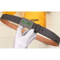 Fendi Width 3.5cm Bag Bugs Eyes Belt Gray