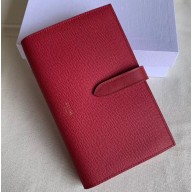 Celine Large Strap Multifunction Wallet in Grained Calfskin Red