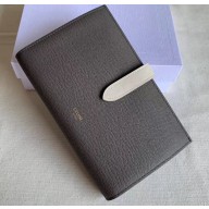 Celine Bicolour Large Strap Multifunction Wallet Etoupe/White
