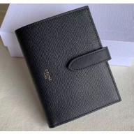 Celine Medium Strap Multifunction Wallet in Grained Calfskin Black