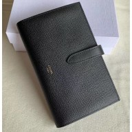 Celine Large Strap Multifunction Wallet in Grained Calfskin Black