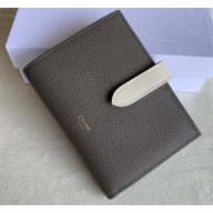 Celine Bicolour Medium Strap Multifunction Wallet Etoupe/White
