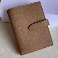 Celine Medium Strap Multifunction Wallet in Grained Calfskin Brown