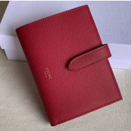Celine Medium Strap Multifunction Wallet in Grained Calfskin Red