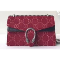 Gucci Dionysus Small Shoulder Bag 400249 Velvet Red