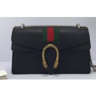 Gucci Dionysus Small Shoulder Bag 400249 Leather Black Web