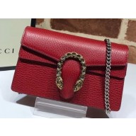 Gucci Dionysus Super Mini Shoulder Bag 476432 Leather Red