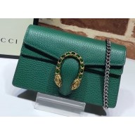 Gucci Dionysus Super Mini Shoulder Bag 476432 Leather Green