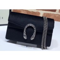 Gucci Dionysus Super Mini Shoulder Bag 476432 Suede Black