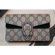 Gucci Dionysus Super Mini Shoulder Bag 476432 GG Canvas Black