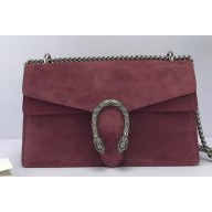 Gucci Dionysus Small Shoulder Bag 400249 Suede Date Red