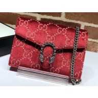 Gucci Dionysus Mini Chain Wallet Bag 401231 Velvet Red