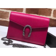 Gucci Dionysus Mini Chain Wallet Bag 401231 Leather Fuchsia
