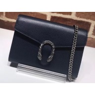 Gucci Dionysus Mini Chain Wallet Bag 401231 Leather Dark Blue
