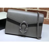 Gucci Dionysus Mini Chain Wallet Bag 401231 Leather Gray