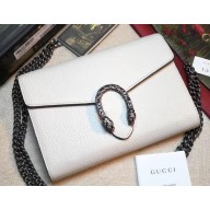 Gucci Dionysus Mini Chain Wallet Bag 401231 Leather White