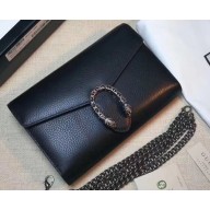 Gucci Dionysus Mini Chain Wallet Bag 401231 Leather Black