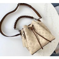Louis Vuitton Mahina Calf Muria Bucket Bag M55801 Creme 2020