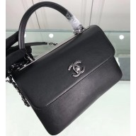 Chanel Trendy CC Small Top Handle Bag in Smooth Leather A92236 Black