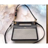 Givenchy Medium Whip Bag in Smooth Leather Black/Canvas White