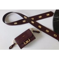Givenchy Nano Eden Bag in Crocodile-effect Leather Burgundy