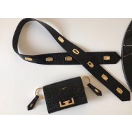 Givenchy Nano Eden Bag in Crocodile-effect Leather Black