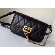Givenchy Mini Pocket Bag in Diamond Quilted Leather Black