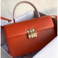 Givenchy Vintage Leather Shoulder Large Bag Orange