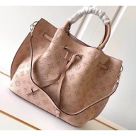 Louis Vuitton Mahina Leather Girolata Drawstring Bucket Bag M54401 Magnolia Pink