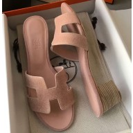Hermes Heel 5cm Oasis Slipper Sandals Crystal 01