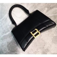 Balenciaga Hourglass XS Top Handle Bag Black/Gold