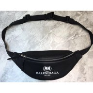 Balenciaga BB Mode Leather Belt Pack Bag Black