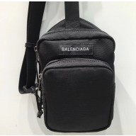 Balenciaga Explorer Crossbody Messenger Bag in Nylon Black