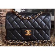 Chanel Lambskin Small Classic Flap Bag A1116 Black